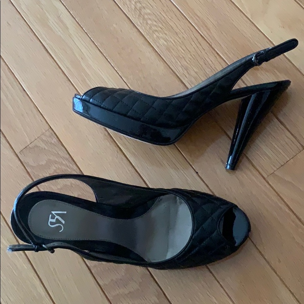 Quilted Peep Toe Heel